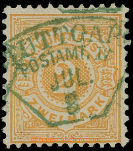 213700 - 1875 Mi.50, Bílá čísla 2M oranžová se zeleným DR STUT