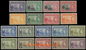 213717 - 1938 SG.131-140 and 149-151, George VI Coat of arms 1/2P-10S