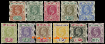 213750 - 1906 SG.60-70, Edvard VII. 2C - 2,25Rs násobná průsvitka 