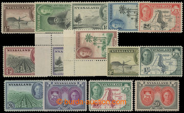 213757 - 1945 SG.144-157, George VI. country motives 1/2P-20Sh; VF, c