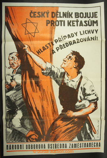 213827 - 1941 PROTEKTORÁT / antisemitský propagandistický plakát 