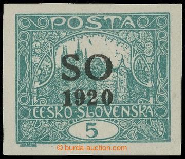 213917 -  Pof.SO3, Hradčany 5h blue-green, imperforated, plate 5; mi