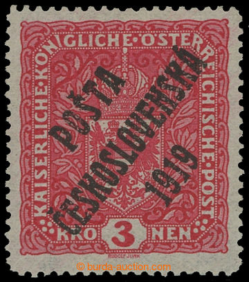 213949 -  Pof.49II, Coat of arms 3 Koruna light red, landscape format