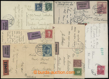 214138 - 1934-1938 sestava 15ks pohlednic a lístků zaslaných praž