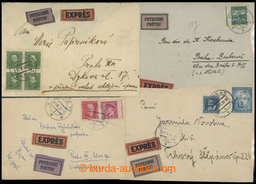 214139 - 1934-1938 sestava 12ks dopisů zaslaných pražskou potrubn�