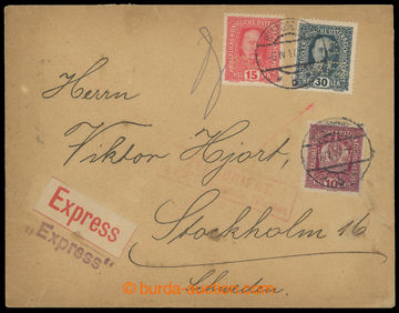 214204 - 1917 CZECH LANDS / Maxa G7, commercial Ex letter to Sweden, 