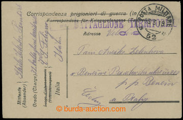 214226 - 1919 ITALY / POSTA MILITARE 52 with asterisks, card Italian 