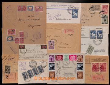 214252 - 1927-1949 selection of 16 letters, i.a. Reg and airmail, new