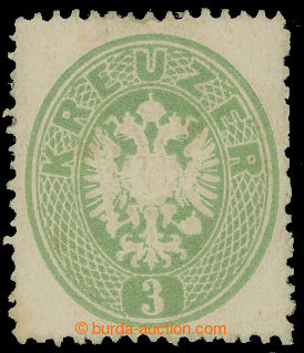 214280 - 1863 Ferch.25a, Eagle 3 Kreuzer green, perf 14; very fine pi