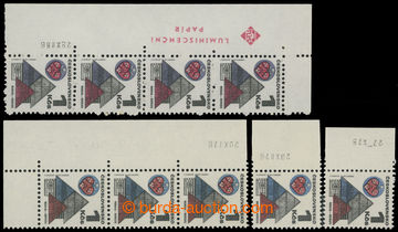 214333 - 1971 Pof.1875xb, Vernacular Architecture 1Kčs, comp. of 4 d