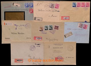 214348 - 1945 selection of 20 pcs of Reg mailings, from that 1x Reg a