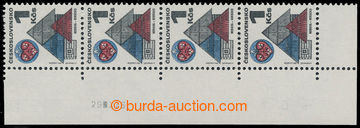 214581 - 1971 Pof.1875xb b, Lidová architektura 1Kčs světle modrá