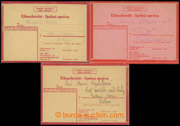 214607 - 1944 stationery Express Card No.1, comp. 3 pcs of express me
