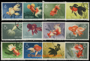 214633 - 1960 Mi.534-545, Fish; complete used set, with gum, cat. 100