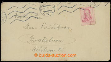 214724 - 1957 letter franked stamp. 60h Zápotocký with lower margin