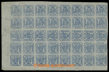 214758 - 1862 Mi.10IIX, Znak 30 Parale modrá, kompletní TL - 40-blo