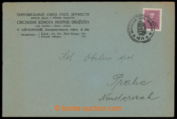 214763 - 1938 occupation  PODKARPATSKÉ RUSI  commercial letter with 