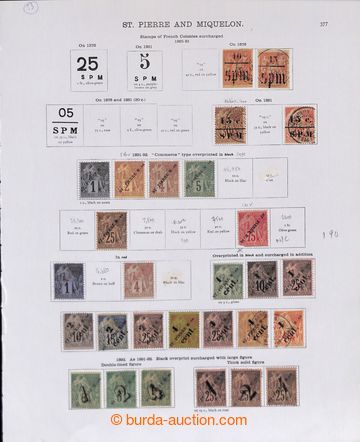 214806 - 1876-1937 [COLLECTIONS]  small collection on 5 sheets, conta