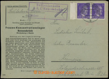 214843 - 1942 FRAUEN C.C. RAVENSBRÜCK  envelope with pre-printed ins