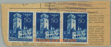 214859 - 1941 GHETTO WARSCHAU  cut square with parcel dispatch-note a