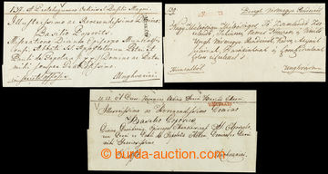 215026 - 1836-1840 V.MUNKATS / comp. of 3 folded letters, 1x cancel. 