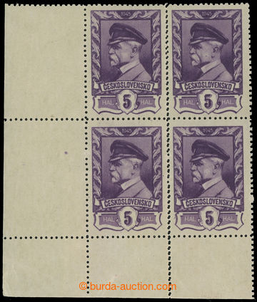 215028 - 1945 Pof.381 VV, Moskevské 5h fialová, levý dolní rohov�