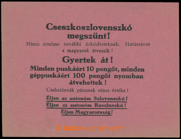 215063 - 1938 propagandistický leták z období obsazování Podkarp