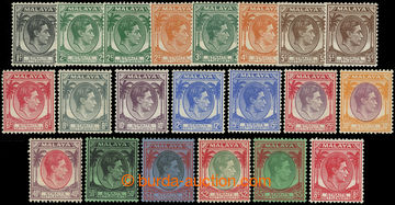 215114 - 1937-1941 SG.278-298, George VI. 1c-5$, complete set, except