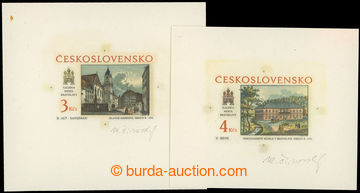 215148 - 1988 PLATE PROOF  Pof.2868-2869, Bratislava's motives 3Kčs 