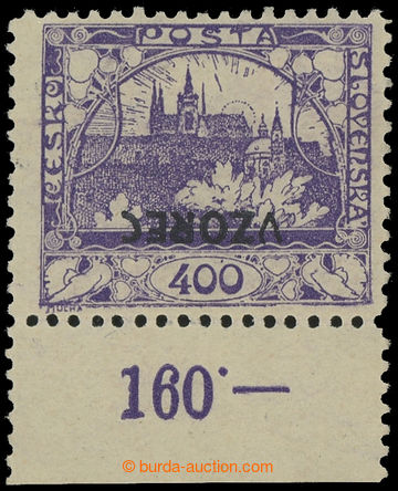 215183 -  Pof.24Dvz Pp, 400h blue-violet with line perforation 11½ w