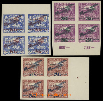 215397 -  Pof.L1-3, I. provisional air mail stmp., complete set of im