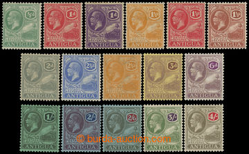 215644 - 1921-1929 SG.62-80, George V. ½P - 4Sh, set of 16 stamps, w