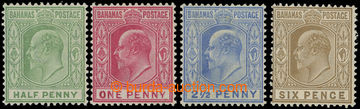 215658 - 1906-1911 SG.71-74, Edward VII. ½P - 6P, complete set of 4 