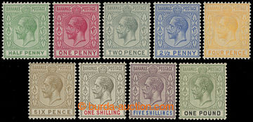 215667 - 1912-1919 SG.81-89, Jiří V. ½P - £1, kompletní řada 9 