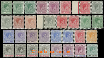 215673 - 1938-1952 SG.149-157, Jiří VI. ½P - £1, sestava 32 zn., 