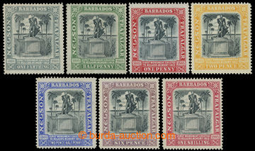 215692 - 1906 SG.145-151, Nelson ¼P - 1Sh, complete set of 7 stamps,