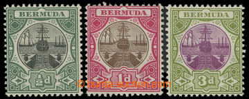 215707 - 1902-1903 SG.31-33, Dry dock ½P - 3P, complete set of 3 sta