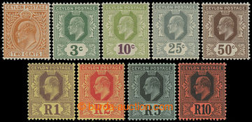215821 - 1910-1911 SG.292-300, Edward VII., 2C - 10R, complete set of