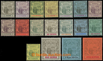 215838 - 1900-1905 SG.138-155, Coat of arms 1C - 5R, complete set of 