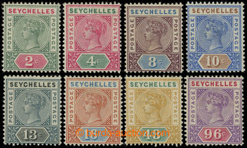 215854 - 1890-1892 SG.1-8, Victoria 2C - 96C, complete set of 8 stamp