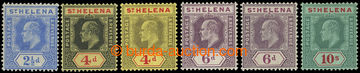 215990 - 1908-1911 SG.64-70, Edvard VII. 2½P - 10Sh, kompletní sér