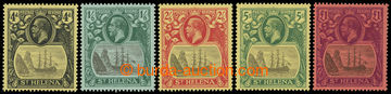 215999 - 1922-1937 SG.92-96, Jiří V. - Loď, 4P - £1, kompletní 