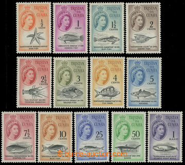 216008 - 1961 SG.42-54, Elizabeth II. - Fishes, ½P - 1R, complete se