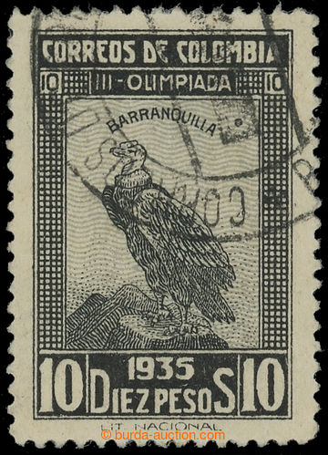 216015 - 1934 Sc.436, letecká Kondor 10P černá / šedá s fragment