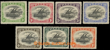 216043 - 1909-1910 SG.59-65, ½P - 1Sh, set of 7 stamps, small inscri