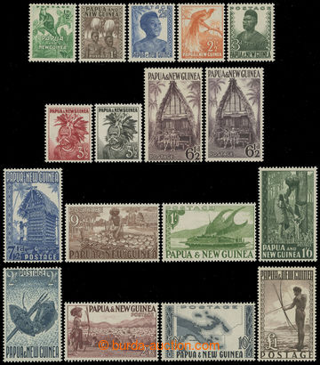 216053 - 1952-1958 SG.1-15, Native motives ½P - £1, complete set of