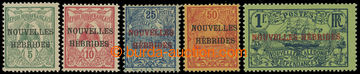 216067 - 1908 SG.F1-15, 5C - 1Fr s přetiskem NOUVELLES HÉBRIDES, ko