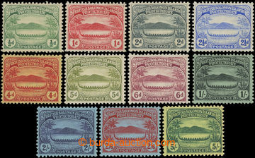 216084 - 1908-1911 SG.8-17, ½P - 5Sh, complete set of 11 stamps, wmk