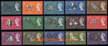 216099 - 1965 SG.112-126, Elizabeth II. - Motives, ½P - £1, complet