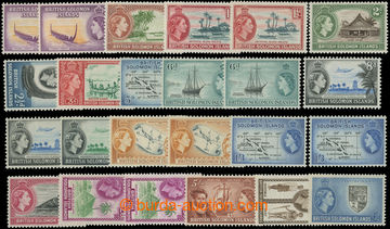 216100 - 1956-1963 SG.82-96, Alžběta II. - Motivy, ½P - £1, kompl